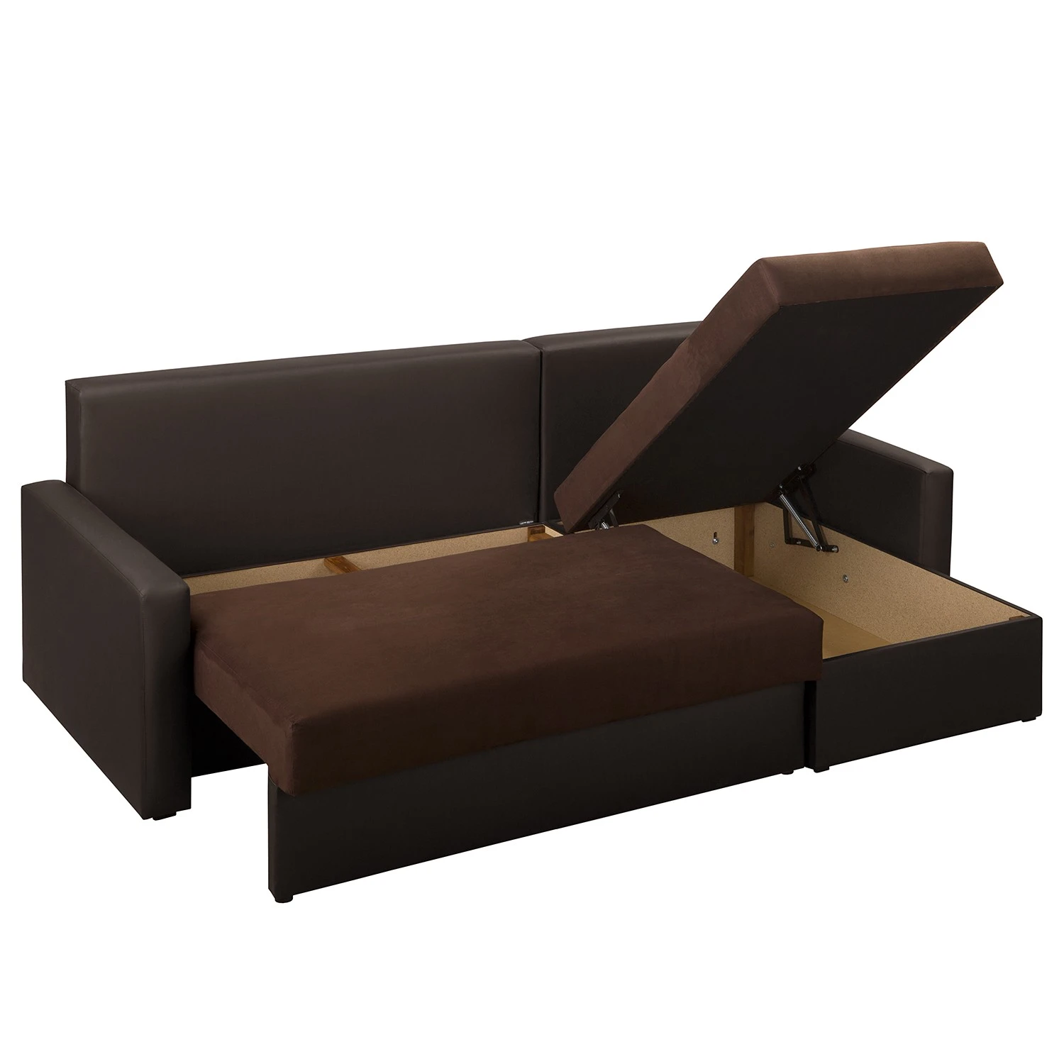 Fredriks Ecksofa Kardinya - Kunstleder / Microfaser - Dunkelbraun - Longchair davorstehend rechts 4 Fredriks Ecksofa Kardinya - Kunstleder / Microfaser - Dunkelbraun - Longchair davorstehend rechts – Bild 4