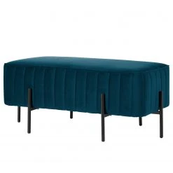 Jack & Alice Polsterhocker Raich I - Samt - Dunkelblau