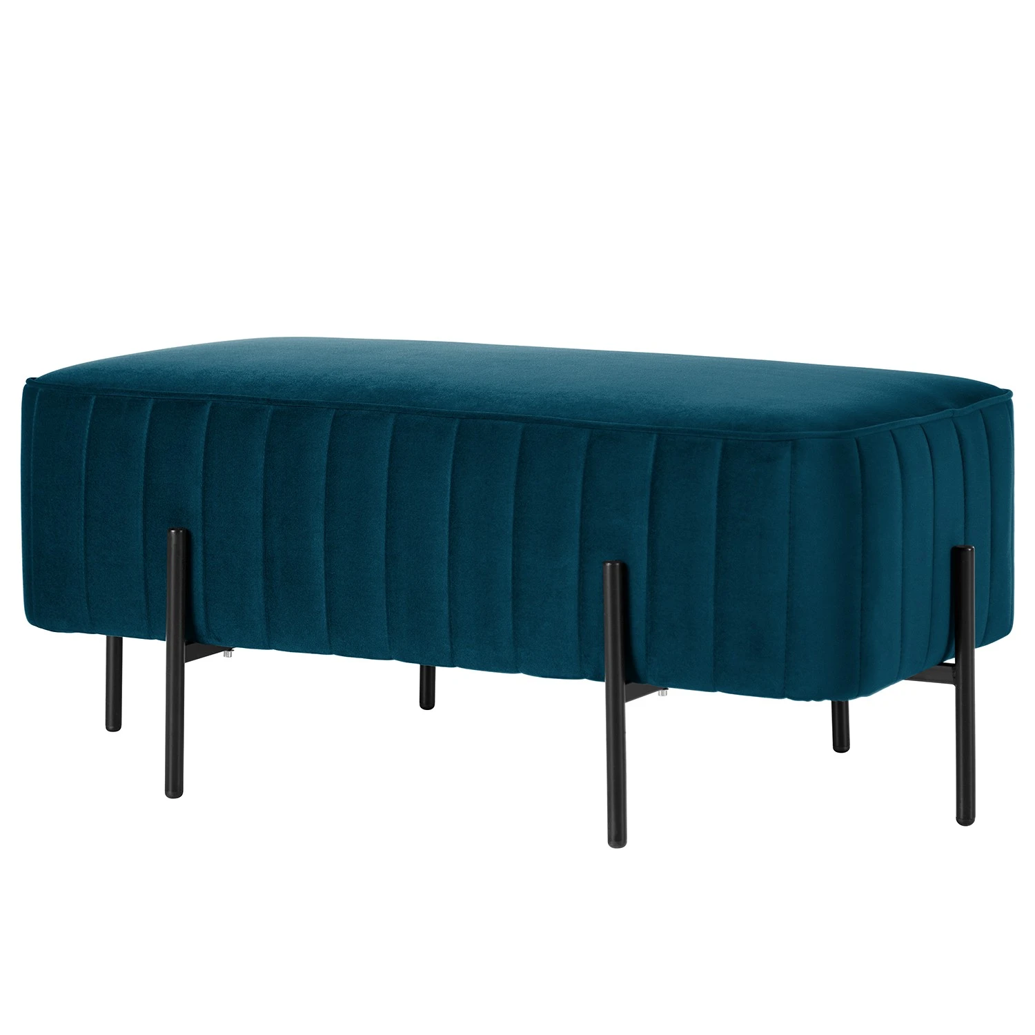 Jack & Alice Polsterhocker Raich I - Samt - Dunkelblau 1 Jack & Alice Polsterhocker Raich I - Samt - Dunkelblau