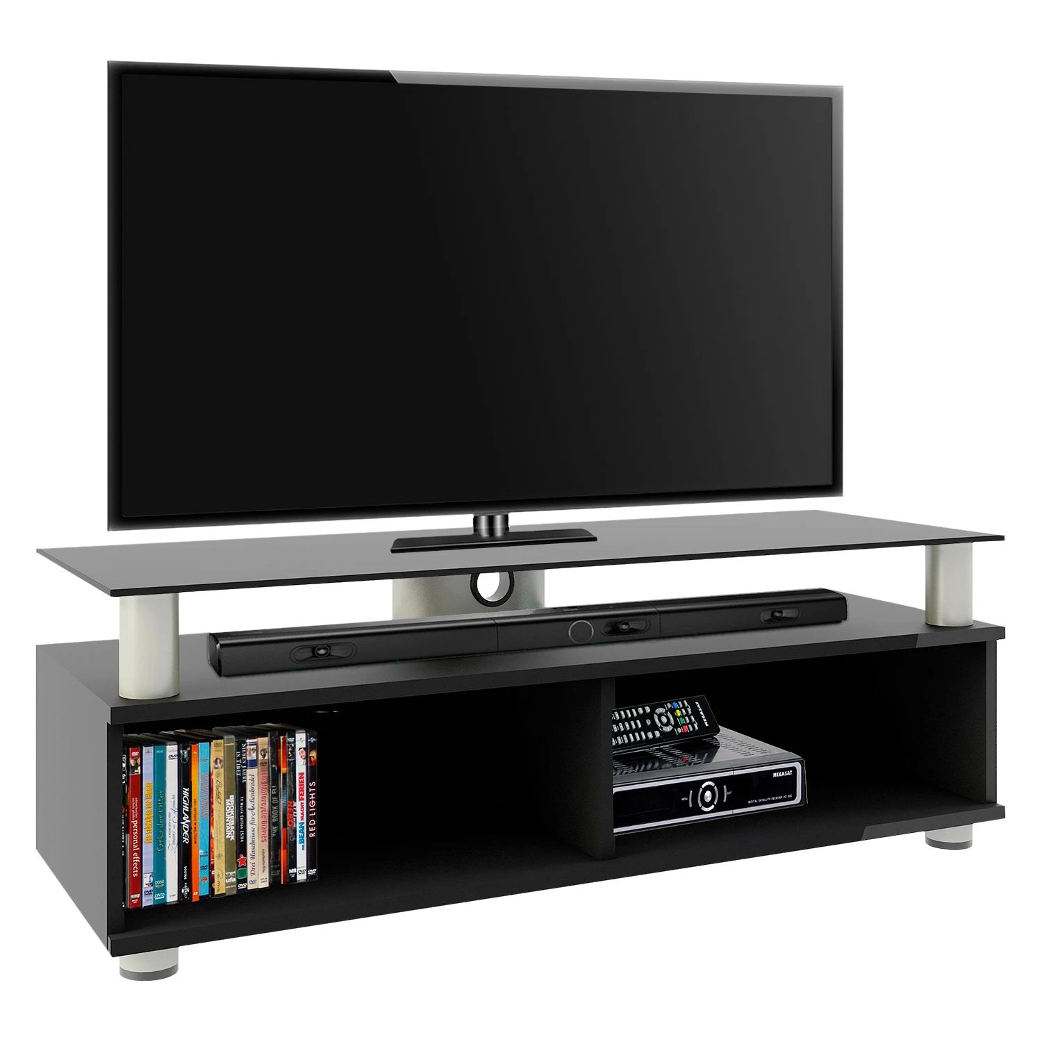 VCM TV-Lowboard Clunis - Schwarz 3 VCM TV-Lowboard Clunis - Schwarz – Bild 3