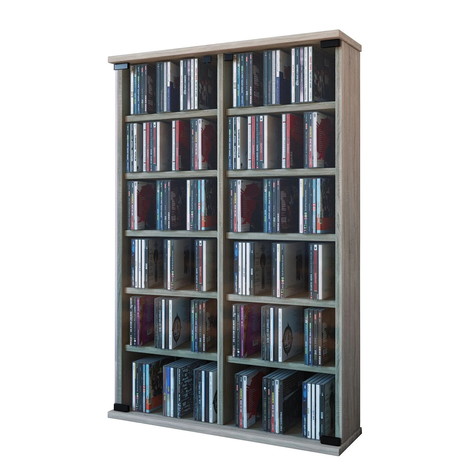 VCM Vitrinenschrank Roma - Eiche Sonoma Dekor 1 VCM Vitrinenschrank Roma - Eiche Sonoma Dekor