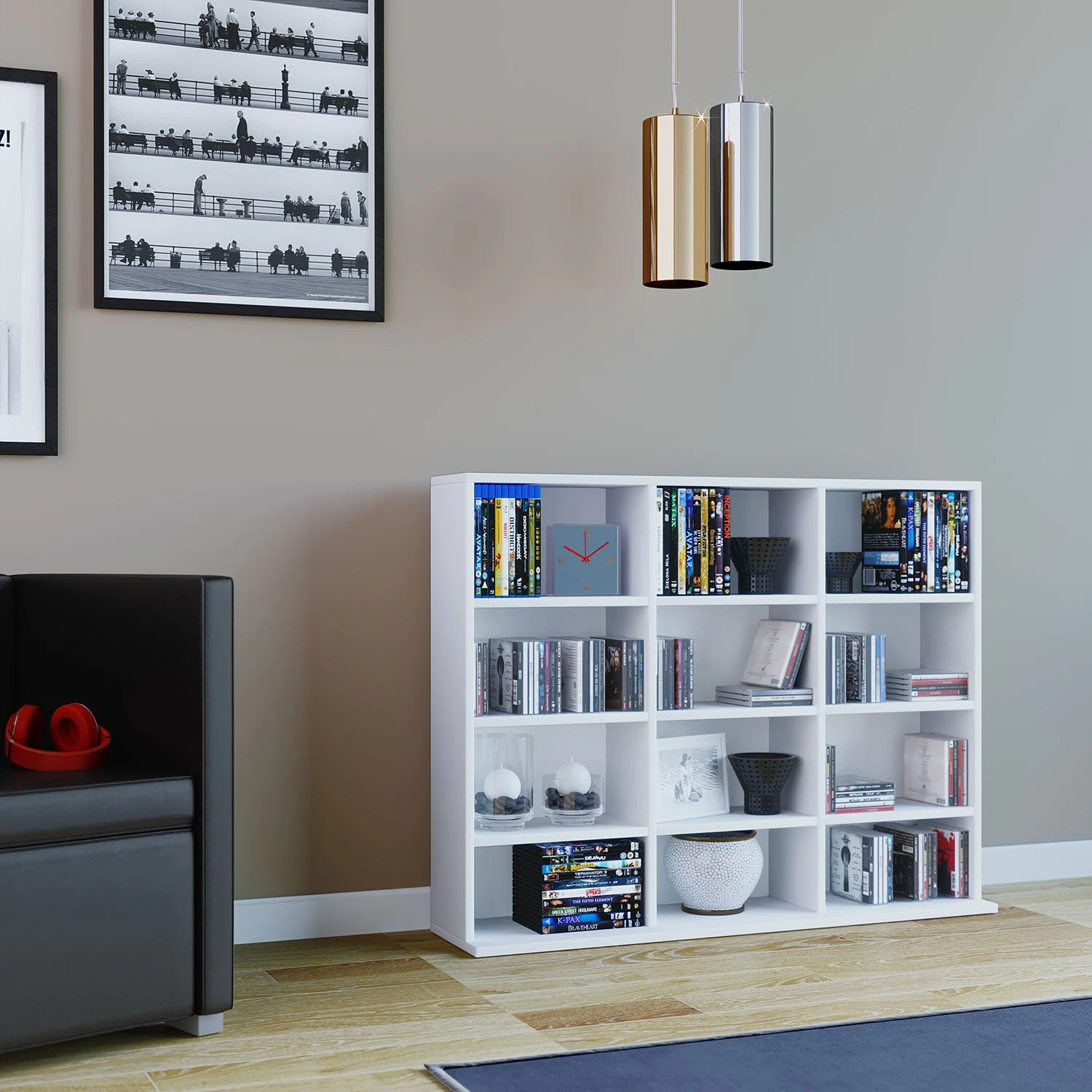 VCM Regal Megosa - Weiß - Höhe: 83 cm 2 VCM Regal Megosa - Weiß - Höhe: 83 cm – Bild 2