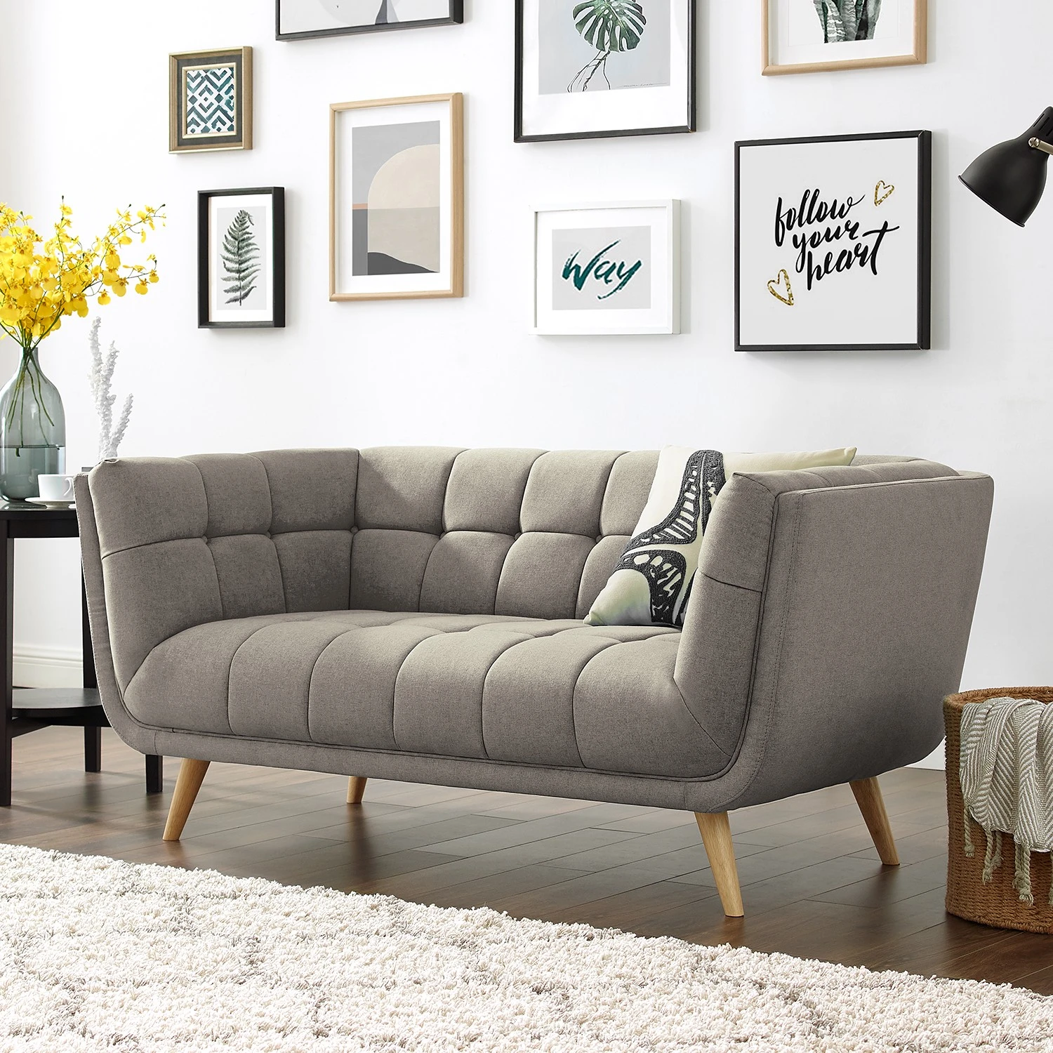 Mørteens Sofa Cameta (2-Sitzer) - Webstoff - Grau 3 Mørteens Sofa Cameta (2-Sitzer) - Webstoff - Grau – Bild 3