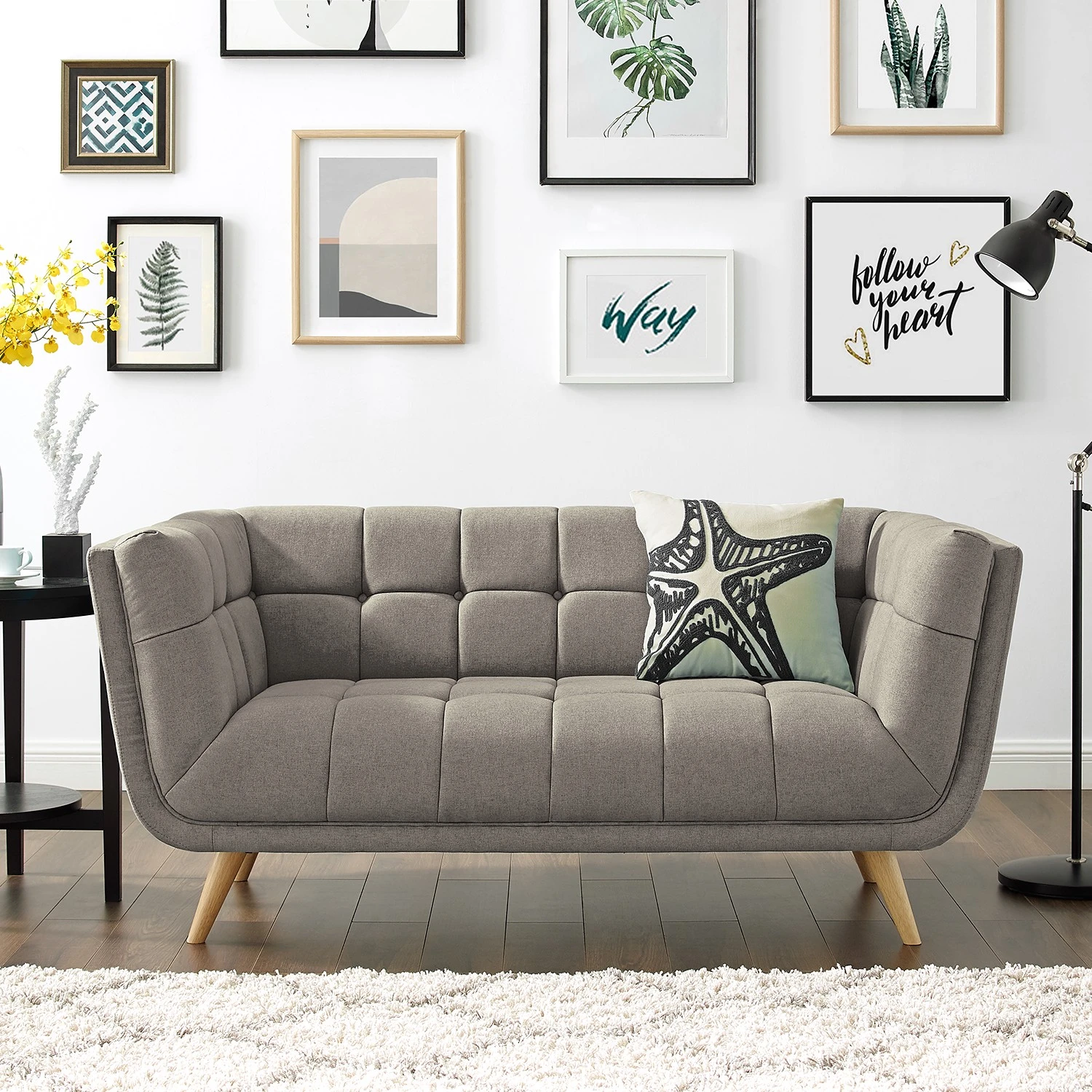 Mørteens Sofa Cameta (2-Sitzer) - Webstoff - Grau 4 Mørteens Sofa Cameta (2-Sitzer) - Webstoff - Grau – Bild 4