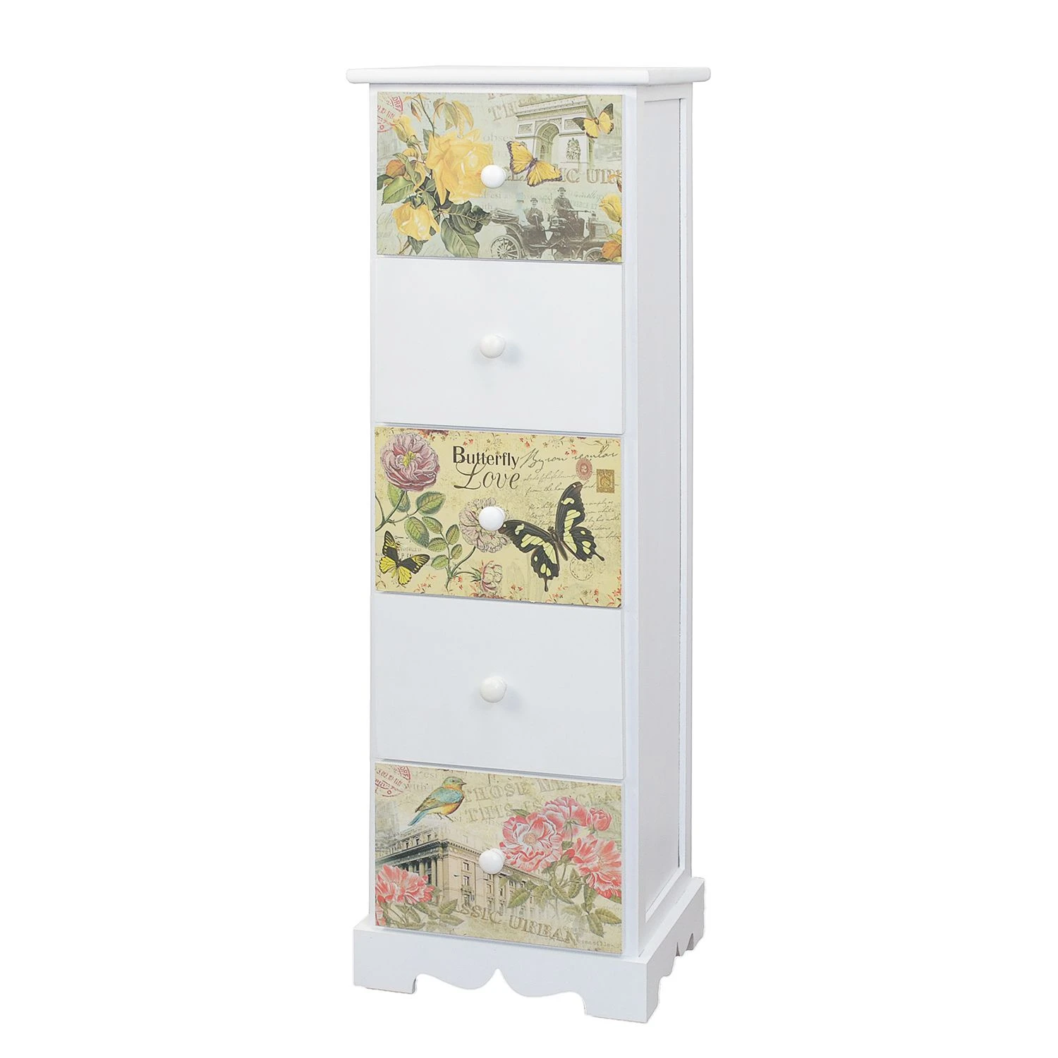 Ridgevalley Kommode Skjern - Paulownia teilmassiv - Weiß - Höhe: 95 cm 1 Ridgevalley Kommode Skjern - Paulownia teilmassiv - Weiß - Höhe: 95 cm