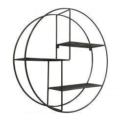 Red Living Wandregal Petrela - Metall - Schwarz