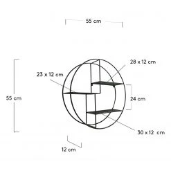 Red Living Wandregal Petrela - Metall - Schwarz -Wohnzimmermöbel boutique en ligne 1000176569 190612 11443600004 GALLERYIMAGES P000000001000176569