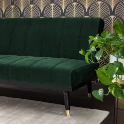 Jack & Alice Schlafsofa Lemming - Samt - Dunkelgrün -Wohnzimmermöbel boutique en ligne 1000176644 200406 16214900003 DETAILS P000000001000176644