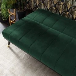 Jack & Alice Schlafsofa Lemming - Samt - Dunkelgrün -Wohnzimmermöbel boutique en ligne 1000176644 200406 16215200004 DETAILS P000000001000176644