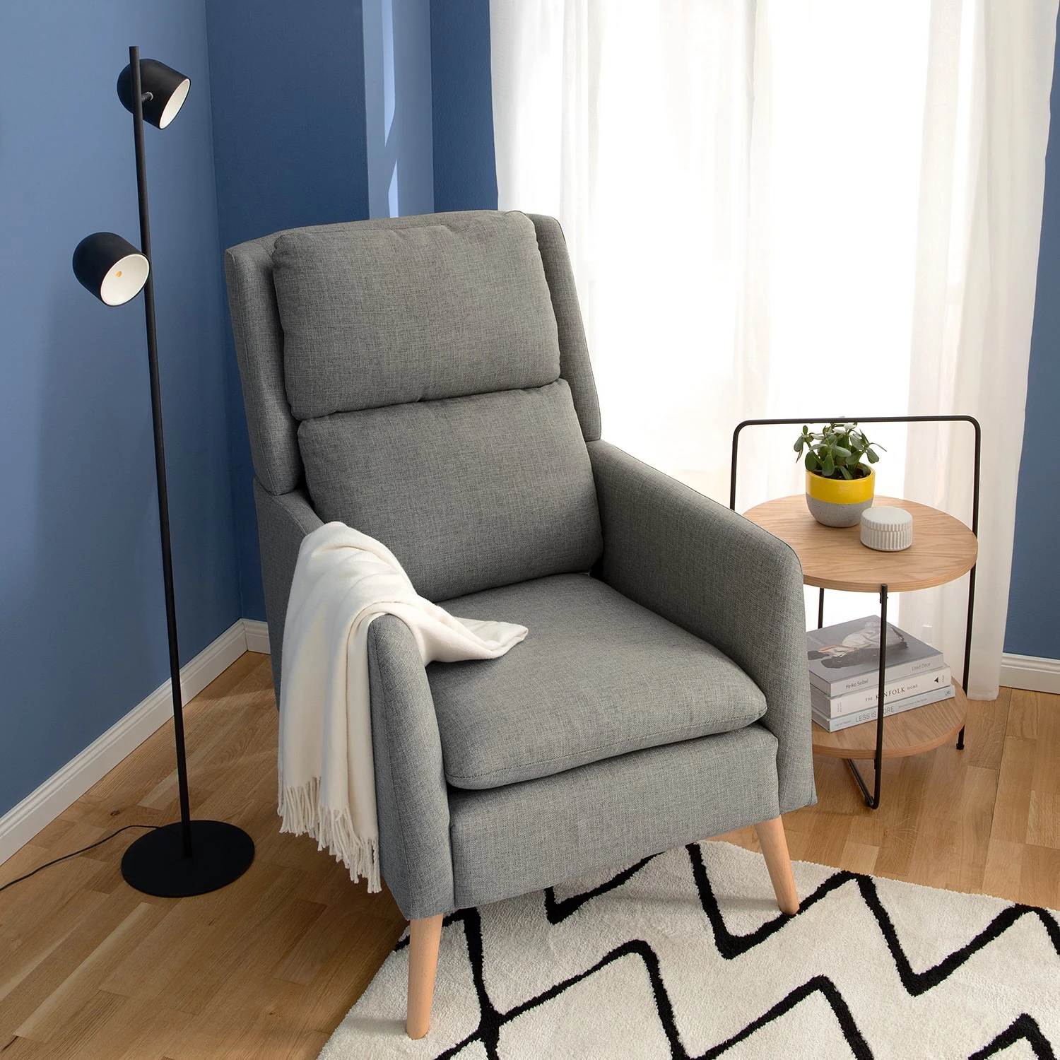 Mørteens Sessel Goor - Webstoff - Grau 4 Mørteens Sessel Goor - Webstoff - Grau – Bild 4