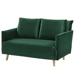 Jack & Alice Schlafsofa Lobau II - Samt - Dunkelgrün