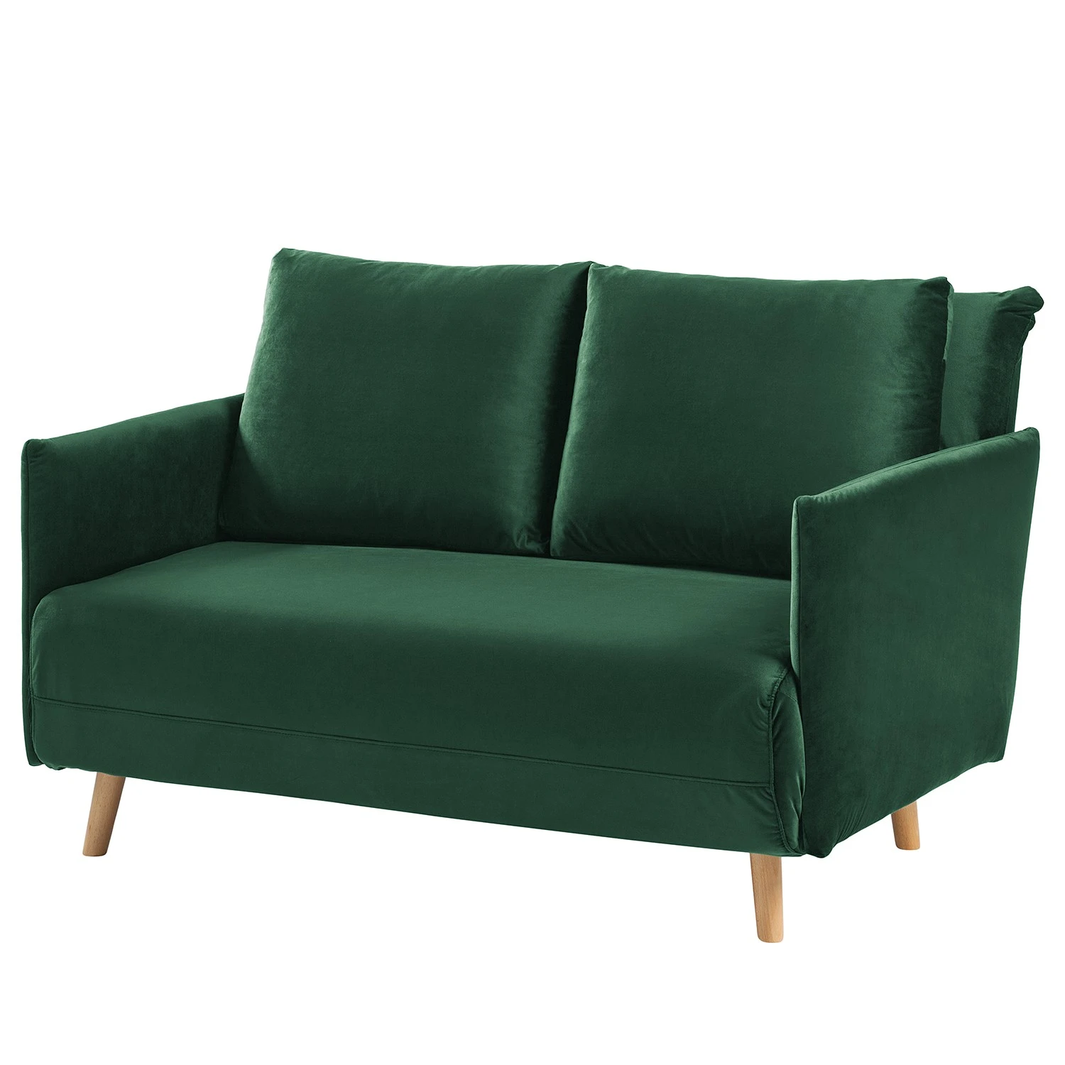 Jack & Alice Schlafsofa Lobau II - Samt - Dunkelgrün 1 Jack & Alice Schlafsofa Lobau II - Samt - Dunkelgrün