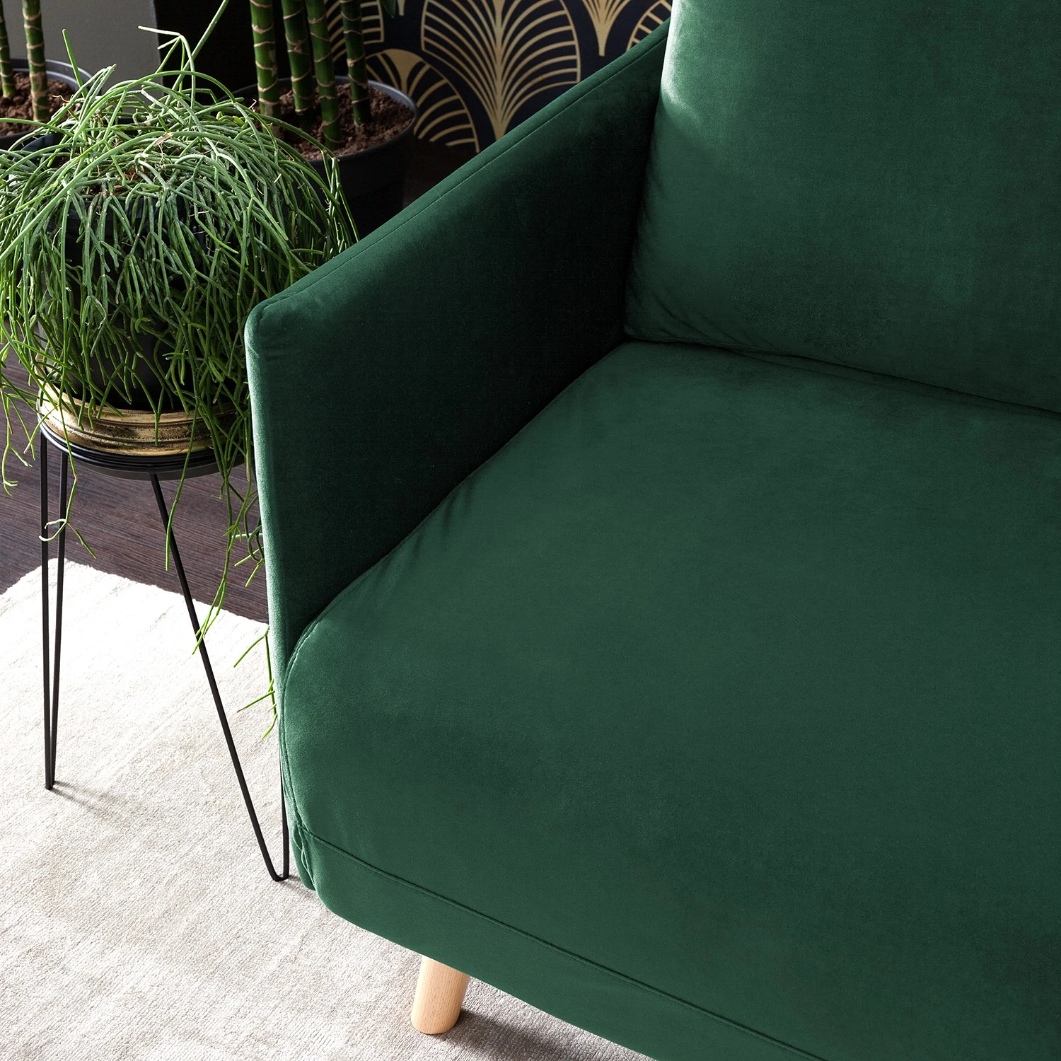 Jack & Alice Schlafsofa Lobau II - Samt - Dunkelgrün 14 Jack & Alice Schlafsofa Lobau II - Samt - Dunkelgrün – Bild 14