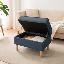 Mørteens Polsterhocker Boddin I - Webstoff - Jeansblau -Wohnzimmermöbel boutique en ligne 1000176674 210504 13363800053 MOOD DETAILS P000000001000176674 mood