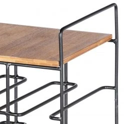 WENKO Weinregal Loft I - Bambus massiv / Edelstahl - Bambus / Schwarz -Wohnzimmermöbel boutique en ligne 1000176884 190627 16584000063 GALLERYIMAGES P000000001000176884