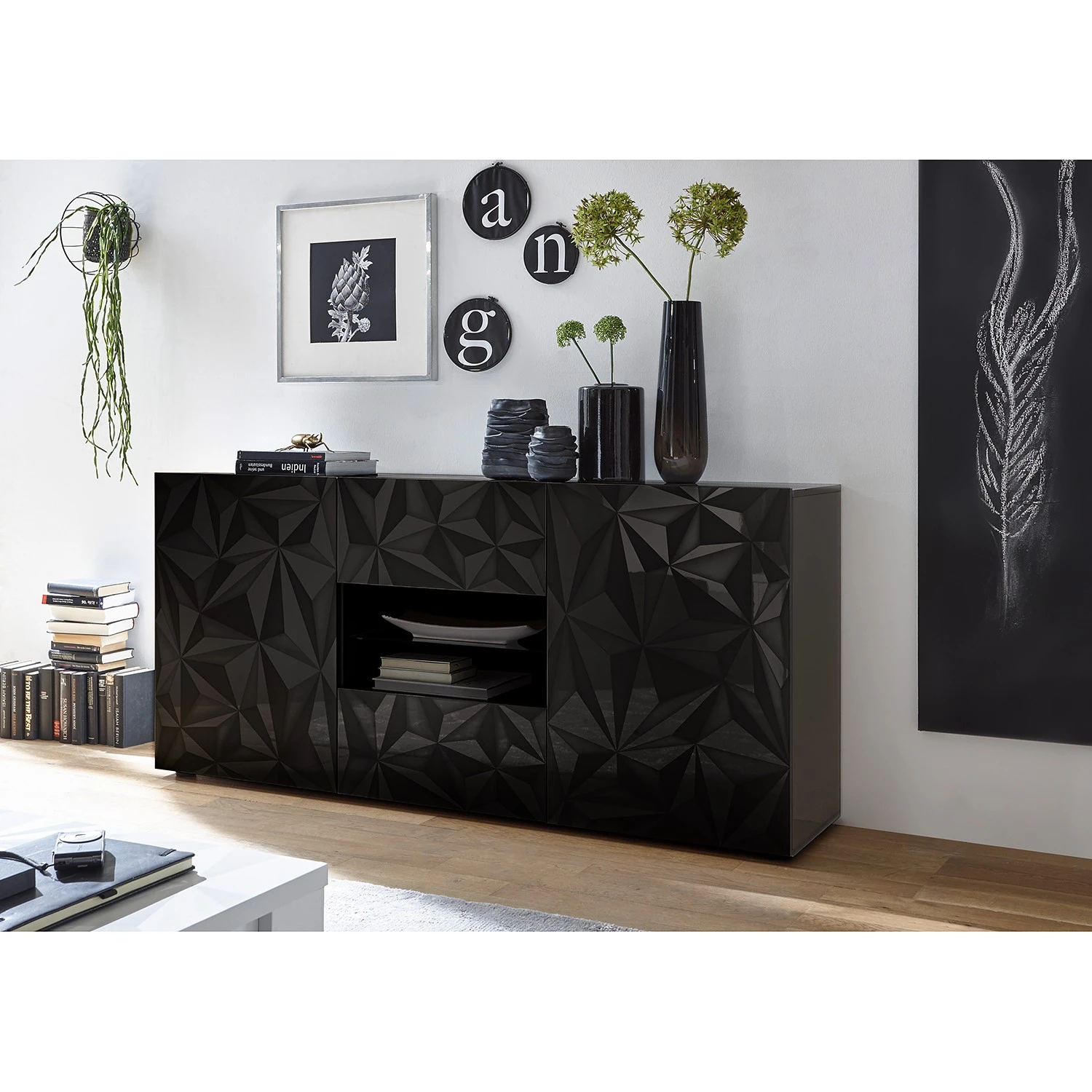 LC Spa Sideboard Prisma II - Hochglanz Anthrazit 2 LC Spa Sideboard Prisma II - Hochglanz Anthrazit – Bild 2