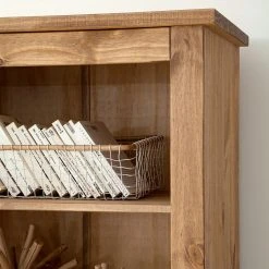 Maison Belfort Bücherregal Finca Rustica - Kiefer massiv - Kiefer Natur -Wohnzimmermöbel boutique en ligne 1000178022 200511 14243500004 DETAILS P000000001000178022