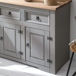 Maison Belfort Sideboard Finca Rustica - Kiefer massiv - Kiefer Grau 29 Maison Belfort Sideboard Finca Rustica - Kiefer massiv - Kiefer Grau -Wohnzimmermöbel boutique en ligne 1000178029 200511 13145100002 DETAILS P000000001000178029