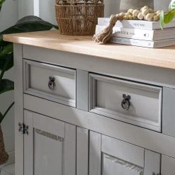 Maison Belfort Sideboard Finca Rustica - Kiefer massiv - Kiefer Grau 25 Maison Belfort Sideboard Finca Rustica - Kiefer massiv - Kiefer Grau -Wohnzimmermöbel boutique en ligne 1000178029 200511 13145200003 DETAILS P000000001000178029