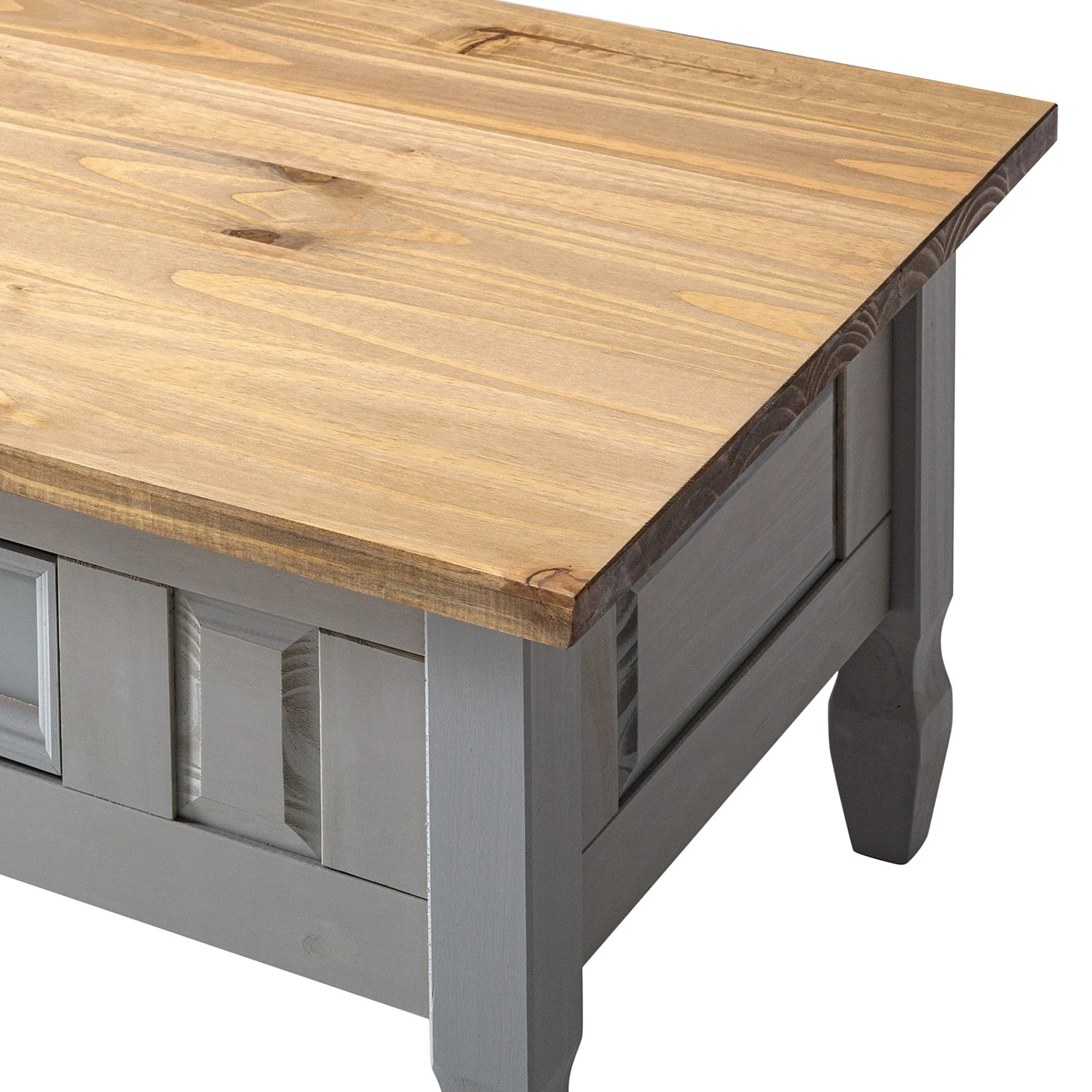 Maison Belfort Couchtisch Finca Rustica - Kiefer massiv - Kiefer Grau 11 Maison Belfort Couchtisch Finca Rustica - Kiefer massiv - Kiefer Grau – Bild 11