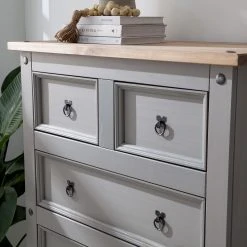 Maison Belfort Kommode Finca Rustica II - Kiefer massiv - Kiefer Grau -Wohnzimmermöbel boutique en ligne 1000178050 200511 13150000014 DETAILS P000000001000178050