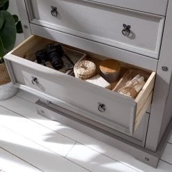 Maison Belfort Kommode Finca Rustica II - Kiefer massiv - Kiefer Grau -Wohnzimmermöbel boutique en ligne 1000178050 200511 13150200016 DETAILS P000000001000178050