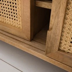 Ars manufacti TV-Lowboard Vina - Mango massiv / Wiener Geflecht - Mango / Schwarz -Wohnzimmermöbel boutique en ligne 1000178070 200320 14034600006 DETAILS P000000001000178070