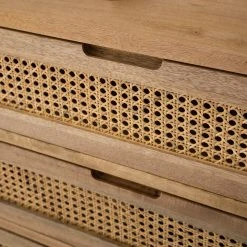 Ars manufacti Kommode Vina I - Mango massiv / Wiener Geflecht - Mango / Schwarz -Wohnzimmermöbel boutique en ligne 1000178079 200320 14005400004 DETAILS P000000001000178079