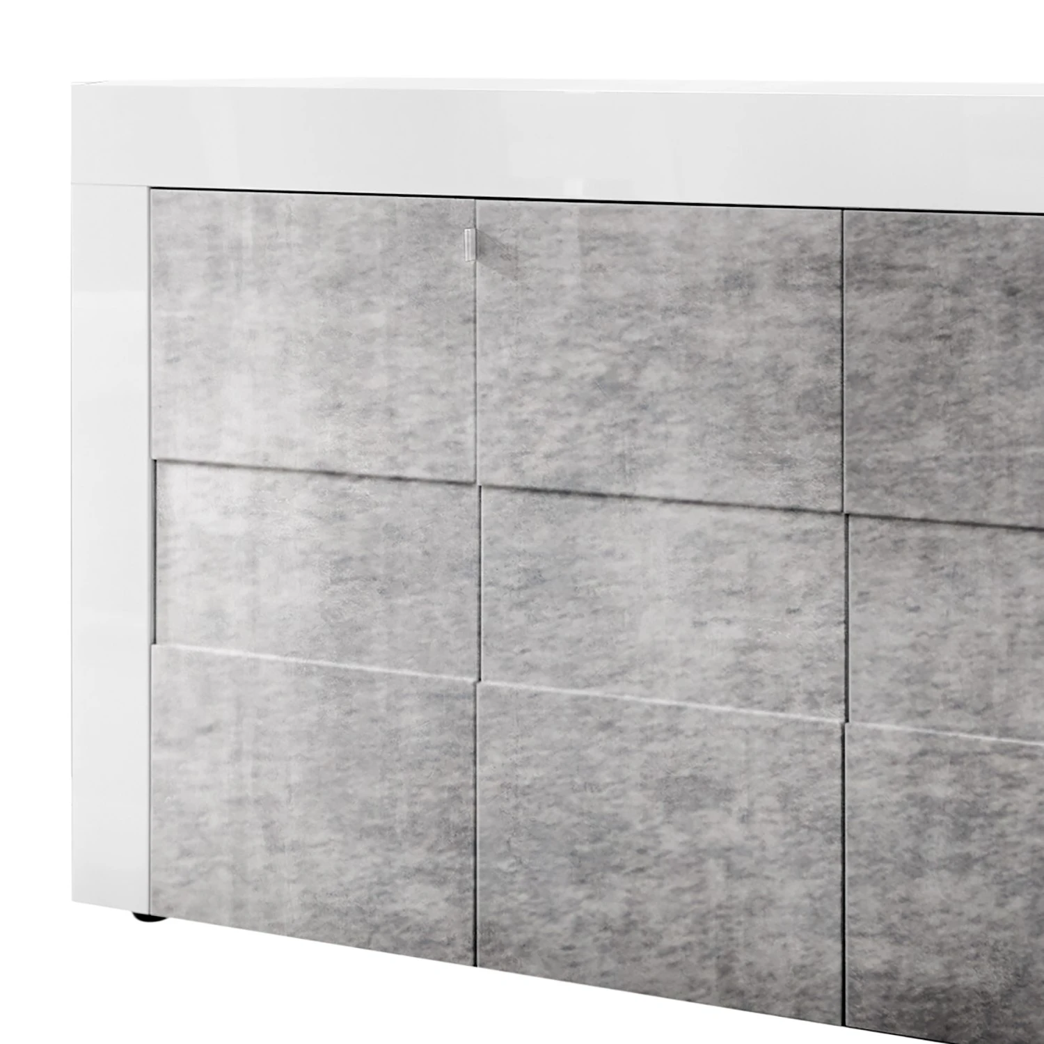 LC Spa Sideboard Easy III - Hochglanz Weiß / Beton Dekor 5 LC Spa Sideboard Easy III - Hochglanz Weiß / Beton Dekor – Bild 5