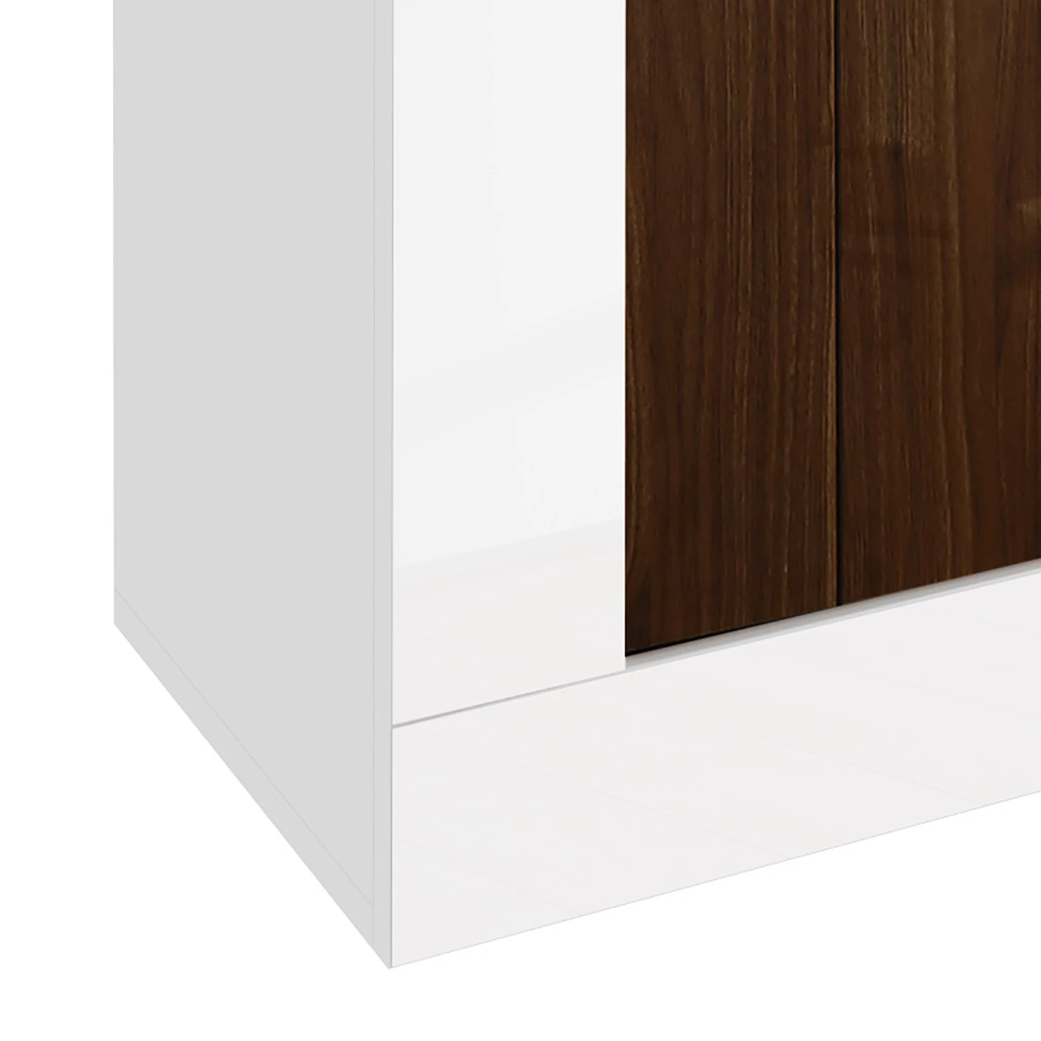 LC Spa TV-Lowboard Urbino - Hochglanz Weiß - Nussbaum Dekor / Weiß 7 LC Spa TV-Lowboard Urbino - Hochglanz Weiß - Nussbaum Dekor / Weiß – Bild 7