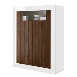 LC Spa Highboard Urbino - Nussbaum Dekor / Weiß