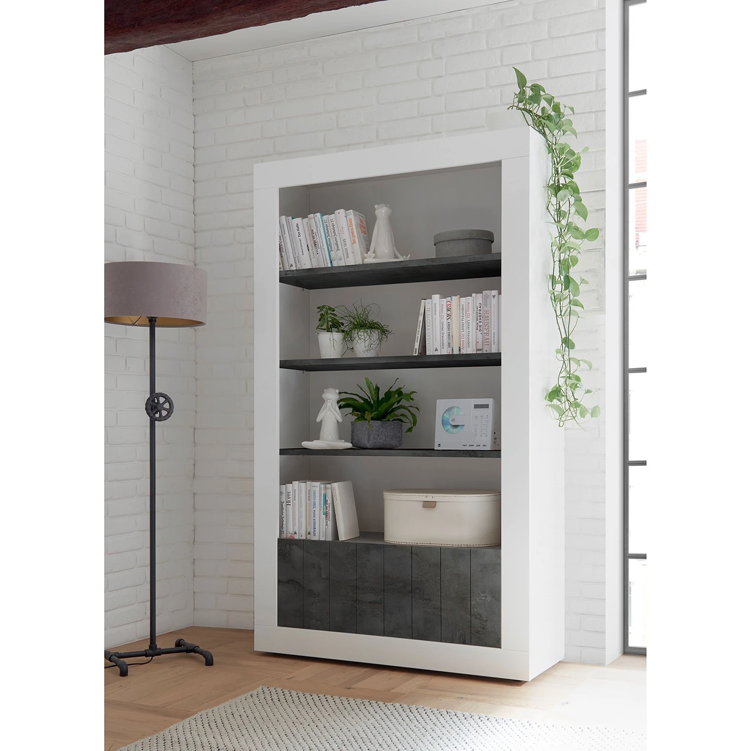 LC Spa Regal Urbino - Dunkelgrau / Weiß 2 LC Spa Regal Urbino - Dunkelgrau / Weiß – Bild 2