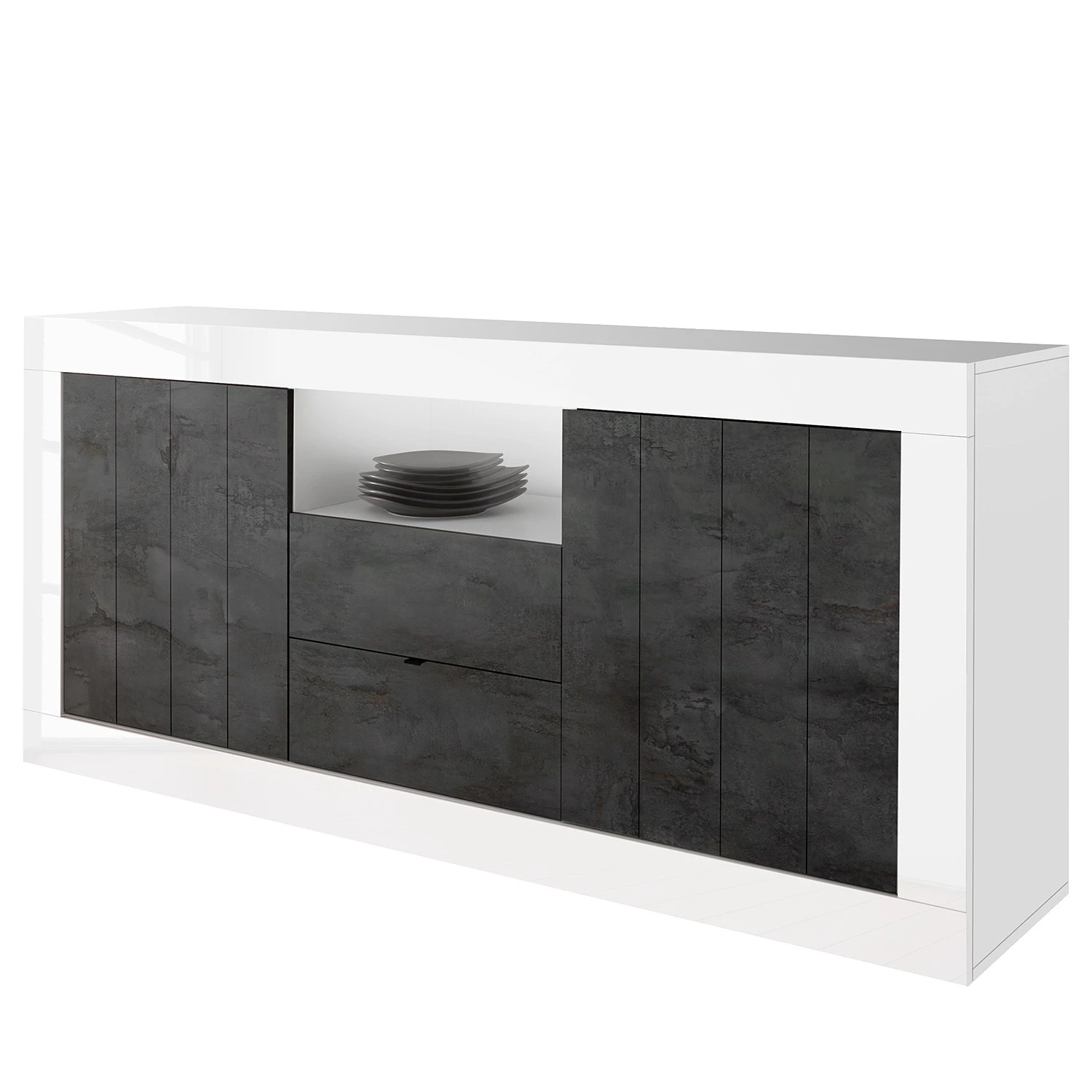 LC Spa Sideboard Urbino I - Dunkelgrau / Weiß 1 LC Spa Sideboard Urbino I - Dunkelgrau / Weiß