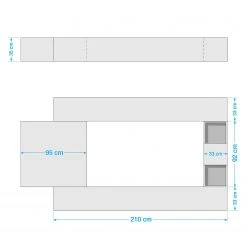 LC Spa Wohnwand Infinity VII (4-teilig) - Weiß / Nussbaum dunkel Dekor 9 LC Spa Wohnwand Infinity VII (4-teilig) - Weiß / Nussbaum dunkel Dekor -Wohnzimmermöbel boutique en ligne 1000178620 190807 06302600031 SKETCH DETAILS P000000001000178620 sketch