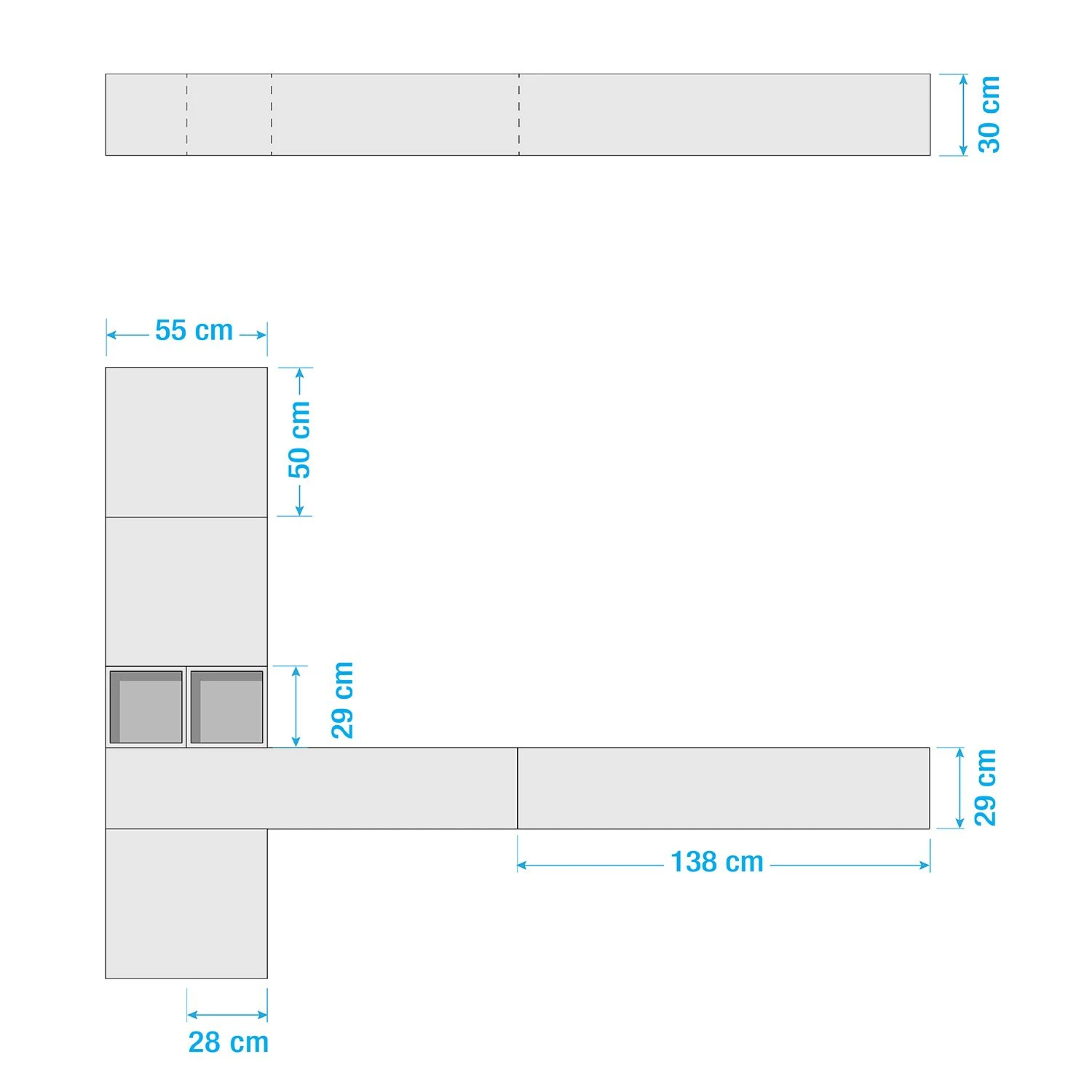 LC Spa Wohnwand Infinity III (7-teilig) - Weiß / Nussbaum dunkel Dekor 5 LC Spa Wohnwand Infinity III (7-teilig) - Weiß / Nussbaum dunkel Dekor – Bild 5