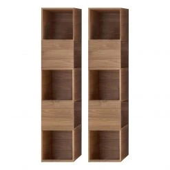 LC Spa Wohnwand Infinity IX (5-teilig) - Weiß / Nussbaum hell Dekor -Wohnzimmermöbel boutique en ligne 1000178647 190807 06303400170 DETAILS P000000001000178647