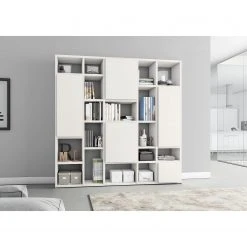 Loftscape Bücherregal Emporior VII - Cremeweiß - Breite: 224 cm
