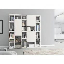 Loftscape Bücherregal Emporior VII - Cremeweiß - Breite: 214 cm
