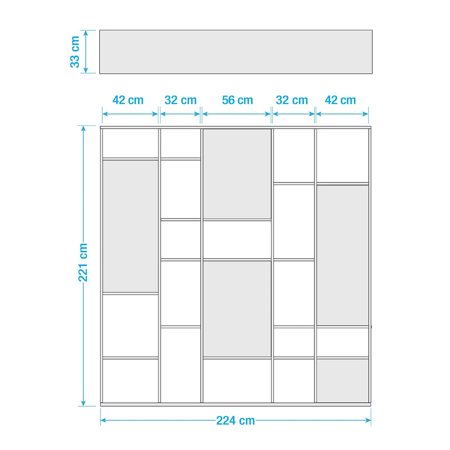Loftscape Bücherregal Emporior VII - Eiche Schwarzbraun Dekor - Breite: 224 cm 3 Loftscape Bücherregal Emporior VII - Eiche Schwarzbraun Dekor - Breite: 224 cm – Bild 3