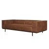 Ars manufacti Sofa Kups I (3-Sitzer) - Samt - Mischgewebe Esha: Cognac