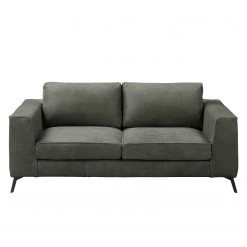 Jack & Alice Sofa Sanchez I (2-Sitzer) - Samt - Echtleder Kena: Anthrazit -Wohnzimmermöbel boutique en ligne 1000179244 190813 17575900221 DETAILS P000000001000179244