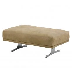 Ars manufacti Polsterhocker Lurrip I - Echtleder - Taupe