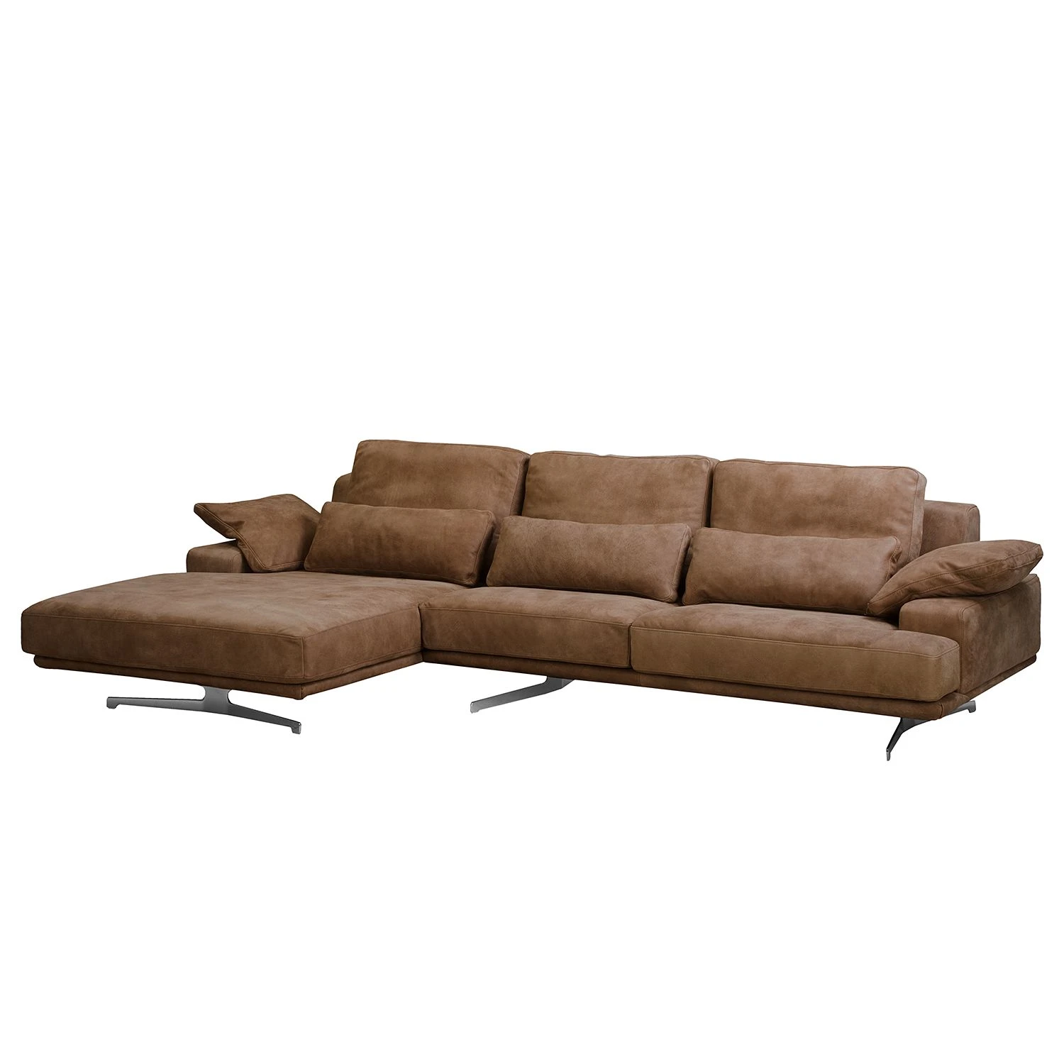 Ars manufacti Ecksofa Lurrip I - Echtleder - Braun - Longchair davorstehend links 1 Ars manufacti Ecksofa Lurrip I - Echtleder - Braun - Longchair davorstehend links