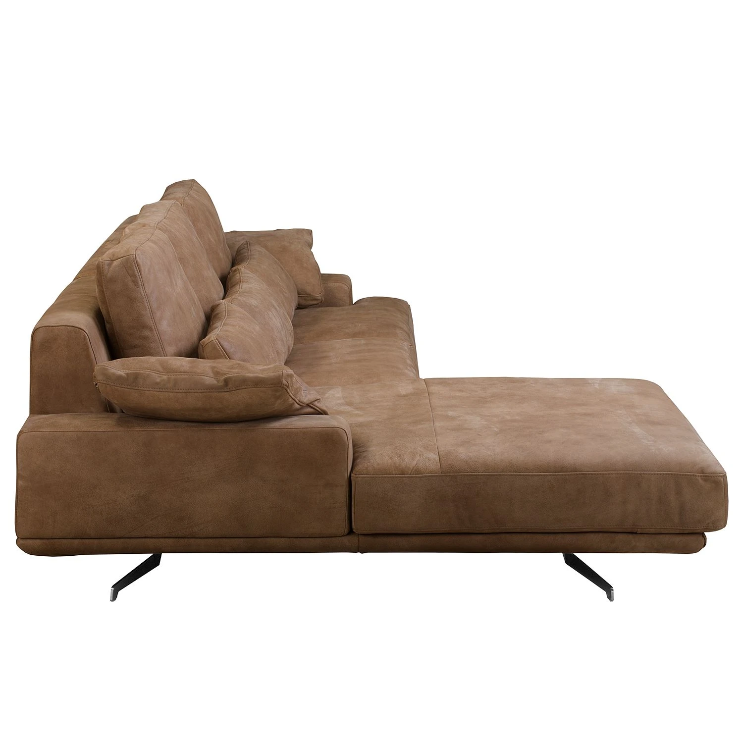 Ars manufacti Ecksofa Lurrip I - Echtleder - Braun - Longchair davorstehend links 4 Ars manufacti Ecksofa Lurrip I - Echtleder - Braun - Longchair davorstehend links – Bild 4