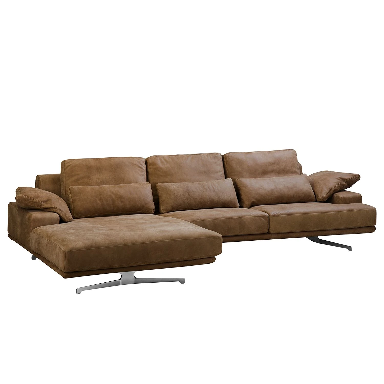 Ars manufacti Ecksofa Lurrip I - Echtleder - Braun - Longchair davorstehend links 6 Ars manufacti Ecksofa Lurrip I - Echtleder - Braun - Longchair davorstehend links – Bild 6