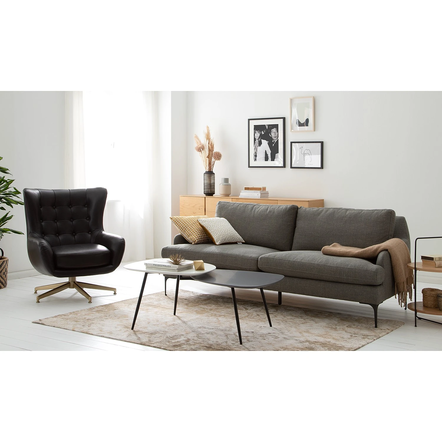 Studio Copenhagen Sofa Peritz (3-Sitzer) - Webstoff - Grau / Beige 3 Studio Copenhagen Sofa Peritz (3-Sitzer) - Webstoff - Grau / Beige – Bild 3