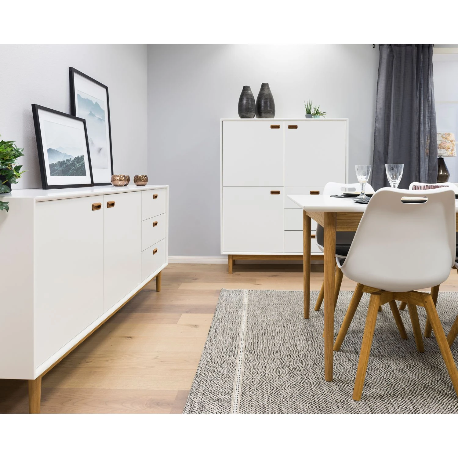 Tenzo Highboard Svea - Weiß / Eiche Dekor 4 Tenzo Highboard Svea - Weiß / Eiche Dekor – Bild 4