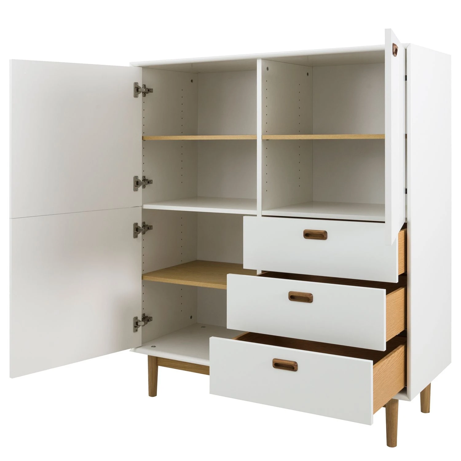 Tenzo Highboard Svea - Weiß / Eiche Dekor 5 Tenzo Highboard Svea - Weiß / Eiche Dekor – Bild 5