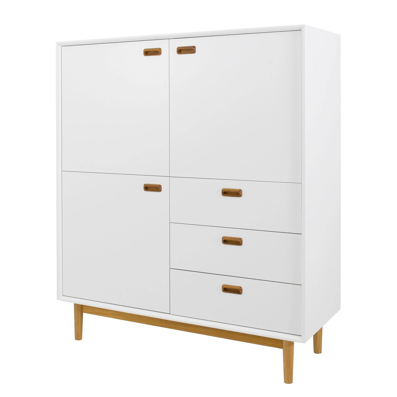 Tenzo Highboard Svea - Weiß / Eiche Dekor 1 Tenzo Highboard Svea - Weiß / Eiche Dekor
