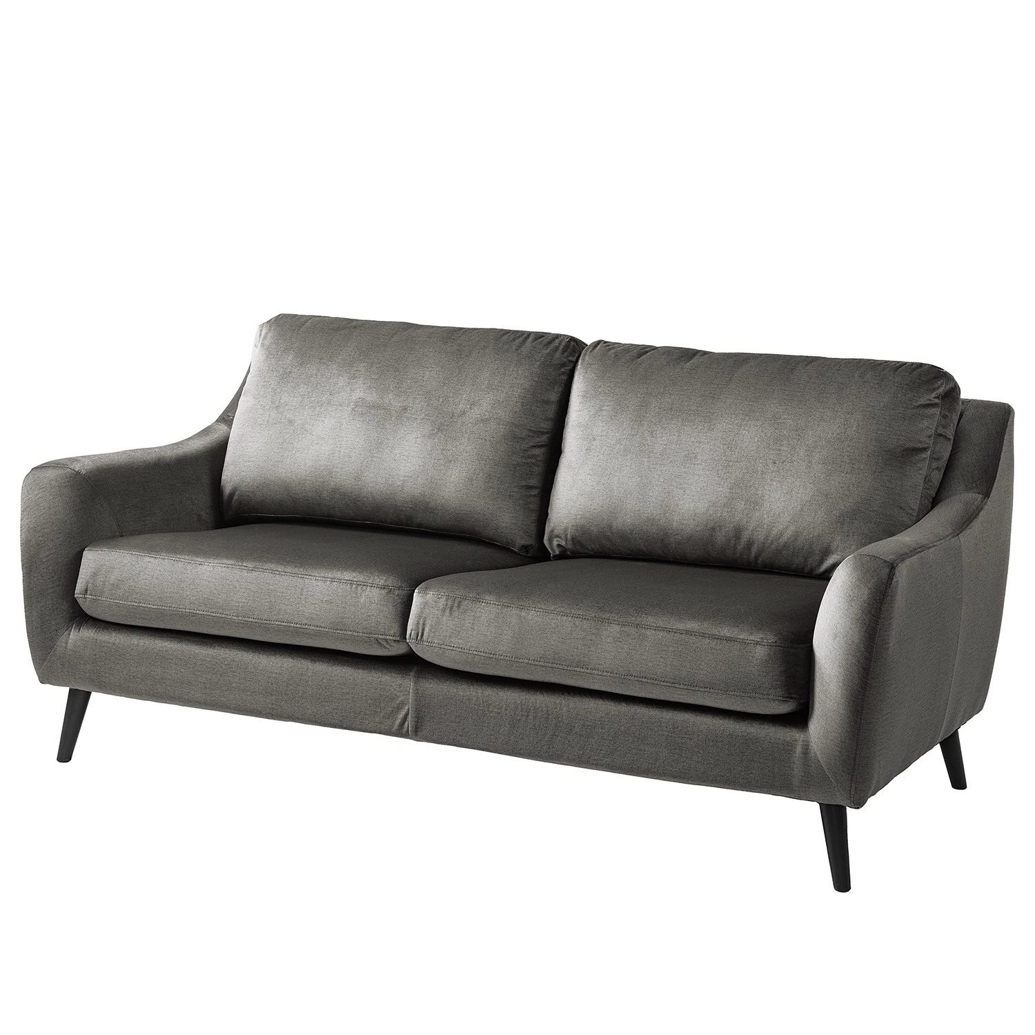 Jack & Alice Sofa Tennyson (3-Sitzer) - Samt - Grau 1 Jack & Alice Sofa Tennyson (3-Sitzer) - Samt - Grau